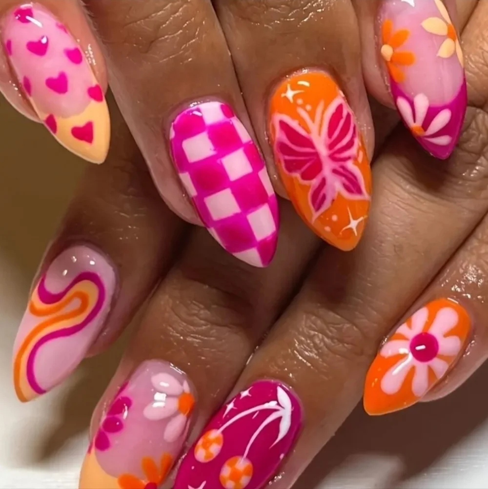 24 Pieces Fake Press On Nails